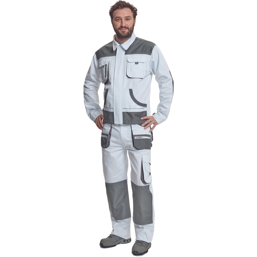 K-PSA FF CARL Jacke Weiss/Grau Maler Gipser