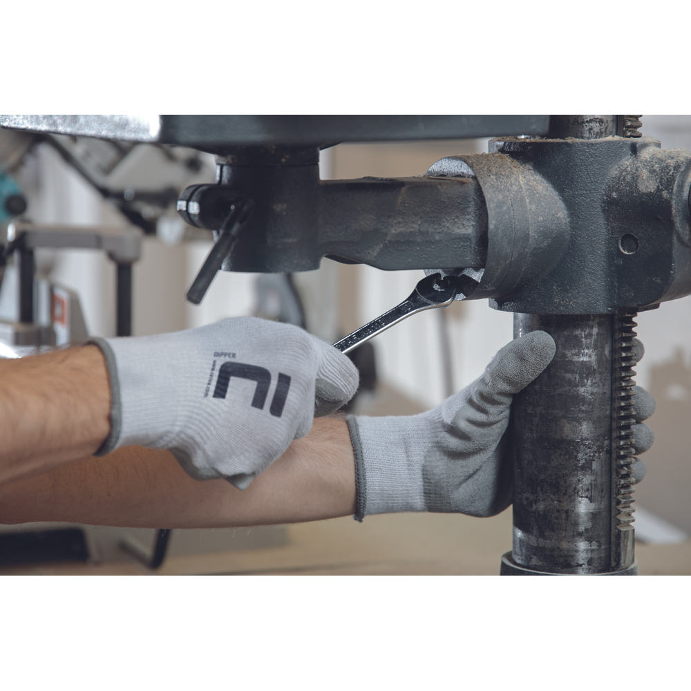 DIPPER Handschuhe Latex Beschichtet Grau Für Allgeimen BAU