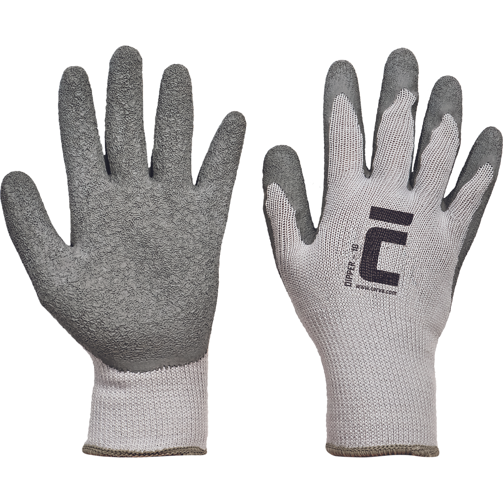 DIPPER Handschuhe Latex Beschichtet Grau Für Allgeimen BAU