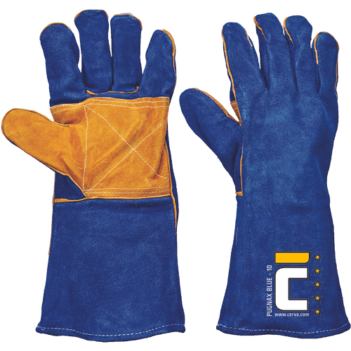 PUGNAX BLAU Schweisserhandschuhe Rindsplatleder