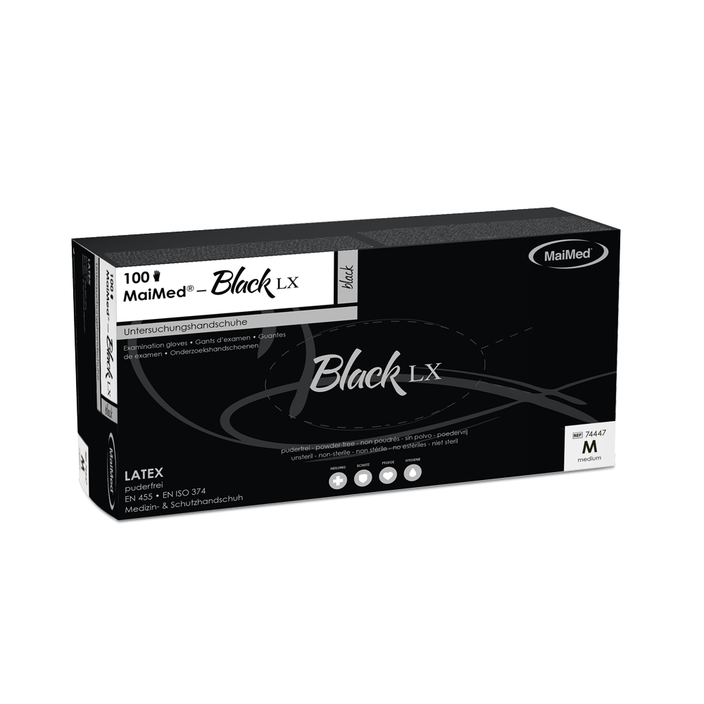 KPSA - Black LX Einweghandschuhe LATEX Black