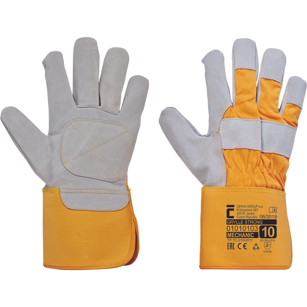 K-PSA - GRYLLE STRONG Handschuh 10 cm - Kombinierte Handschuhe Kuhspaltleder
