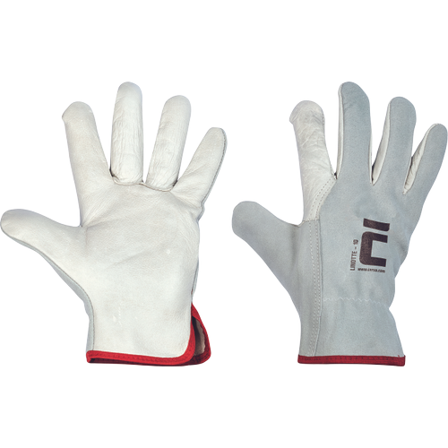 LINOTTE gloves leather grey cowhide