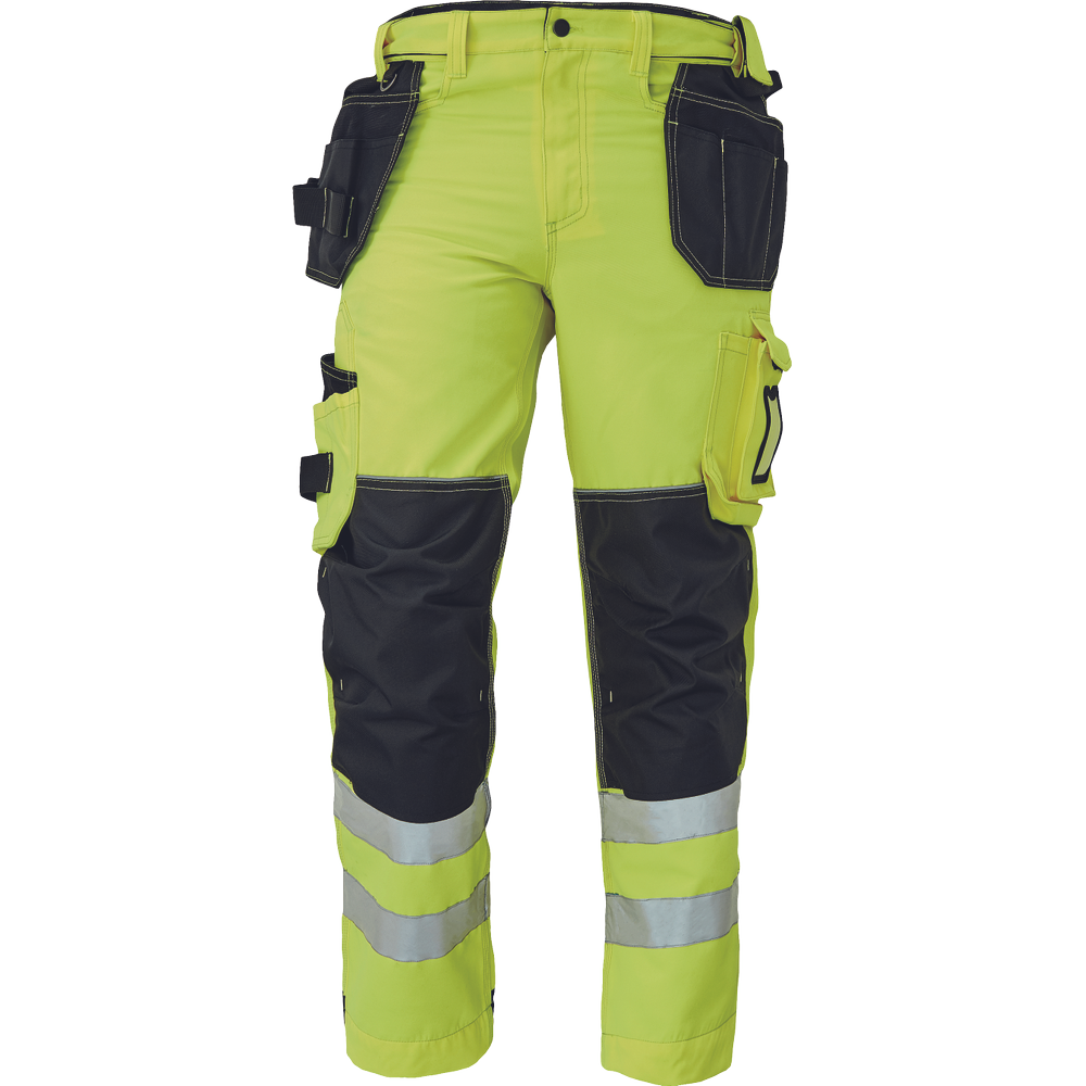 Pantalon K-PSA KNOXFIELD HV FL310 vert vif avec 2 poches multifonctions pour outils 