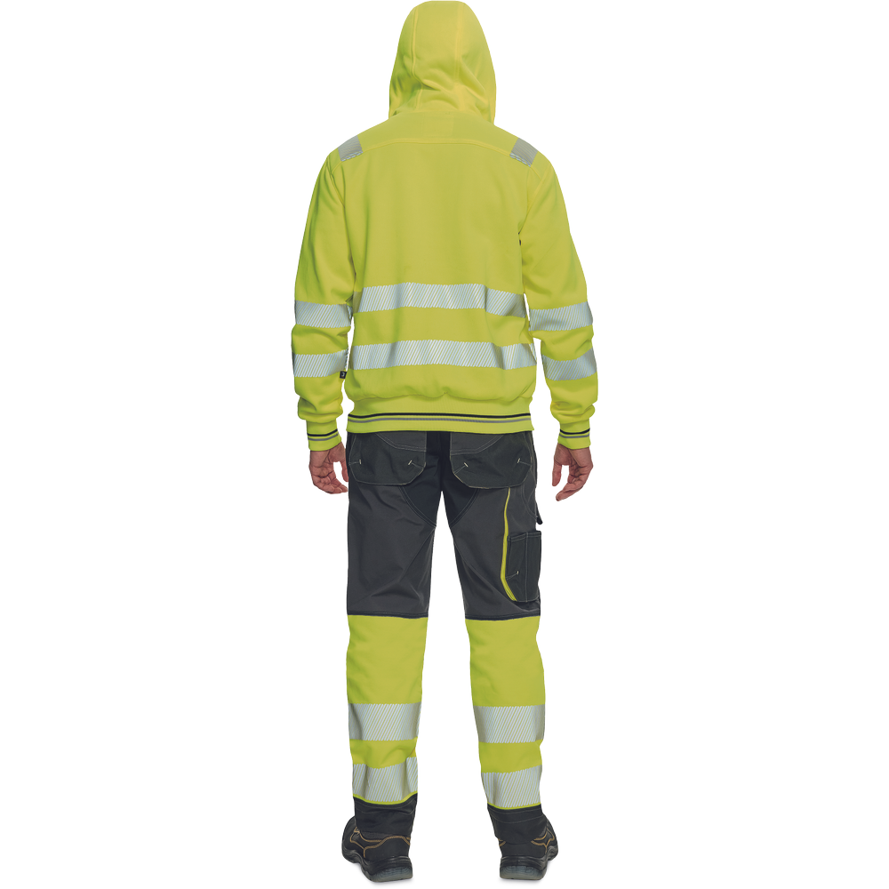 K-PSA. High visibility SHELDON HV hoodie yellow