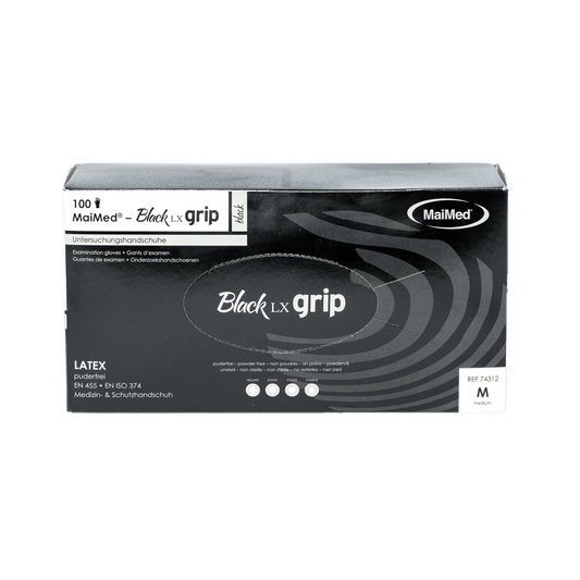 KPSA - Gants jetables Black LX grip latex noir